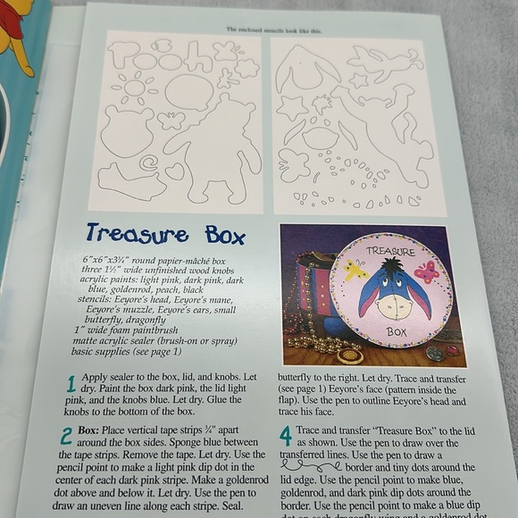 Pooh Stencils 2-8”x 10” Plastic Sheets Plus 9 Friendly Projects - Picture 11 of 12